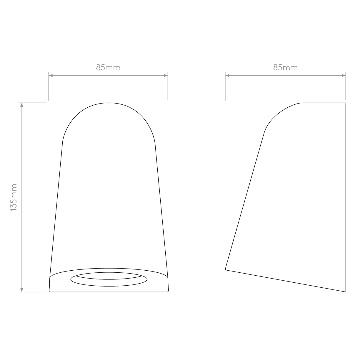 Mast IP65 Black Exterior Wall Light