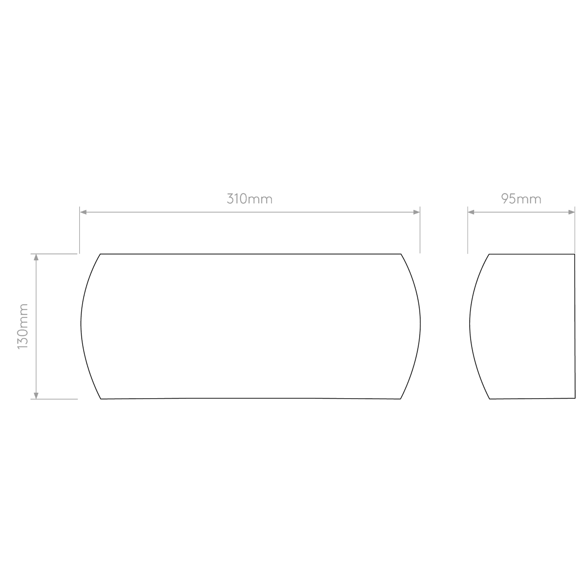 Milo 300 Ceramic Wall Light in White