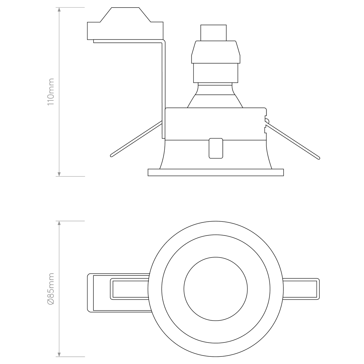 Minima 230v IP65 Recessed Downlight in White