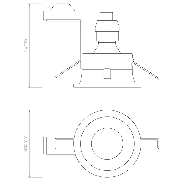 Minima 230v IP65 Recessed Downlight in White