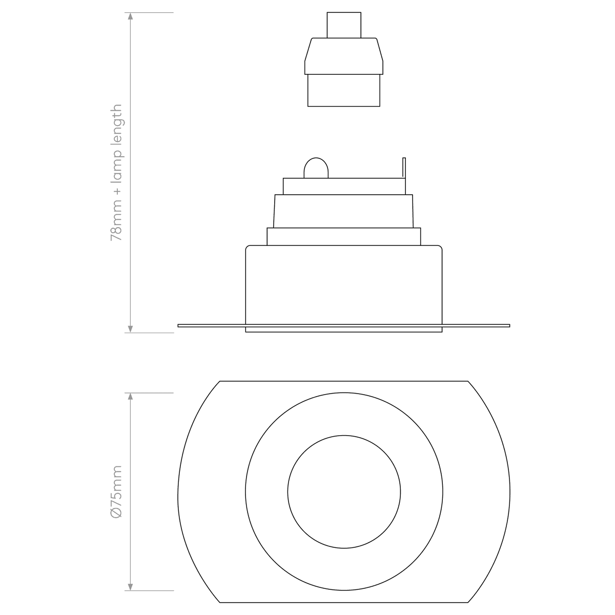 Trimless Round Fixed Downlight in Matt White