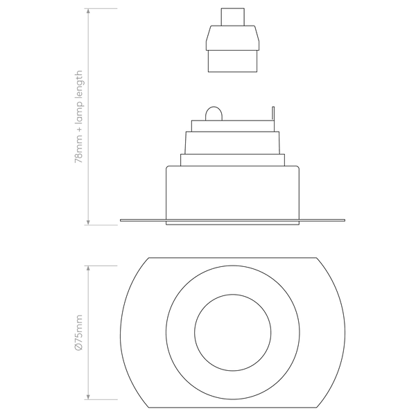 Trimless Round Fixed Downlight in Matt White