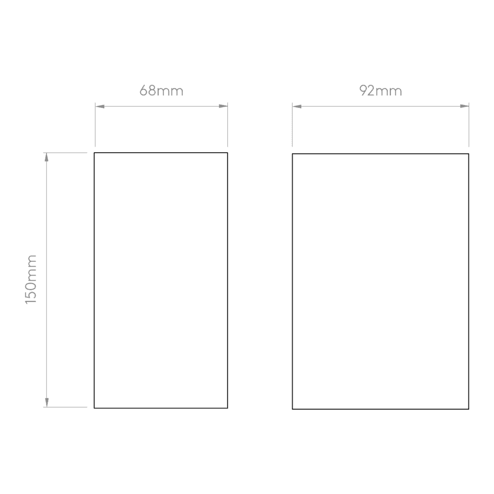 Chios 150 IP44 Exterior Up and Down Wall Light in Black
