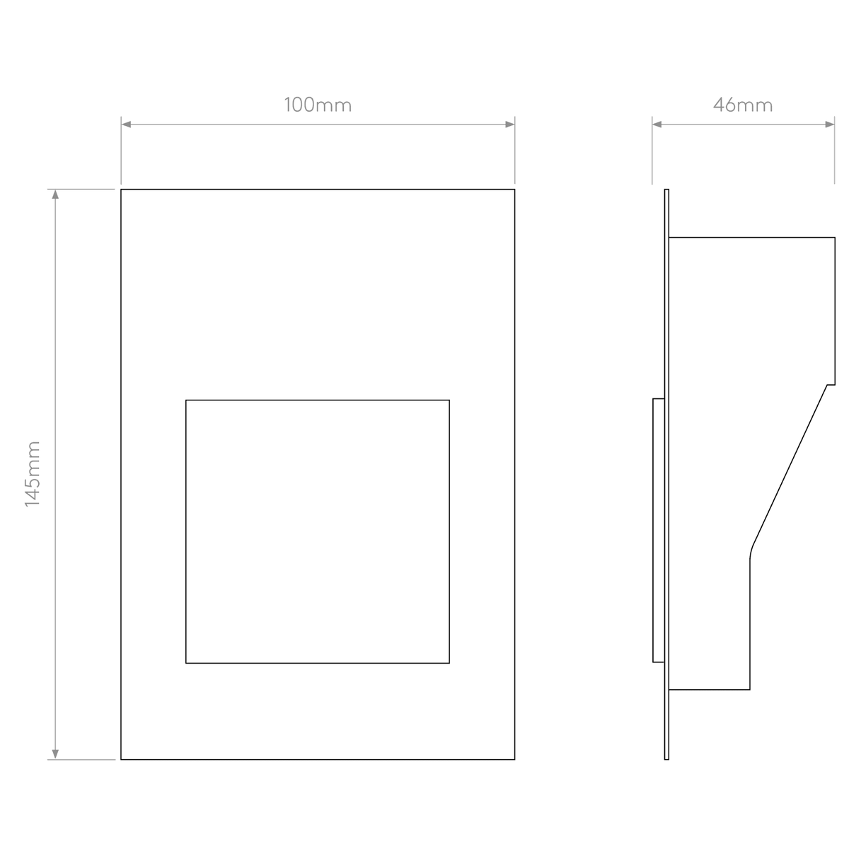 Borgo 65 Trimless LED 3000K Recessed Wall Light