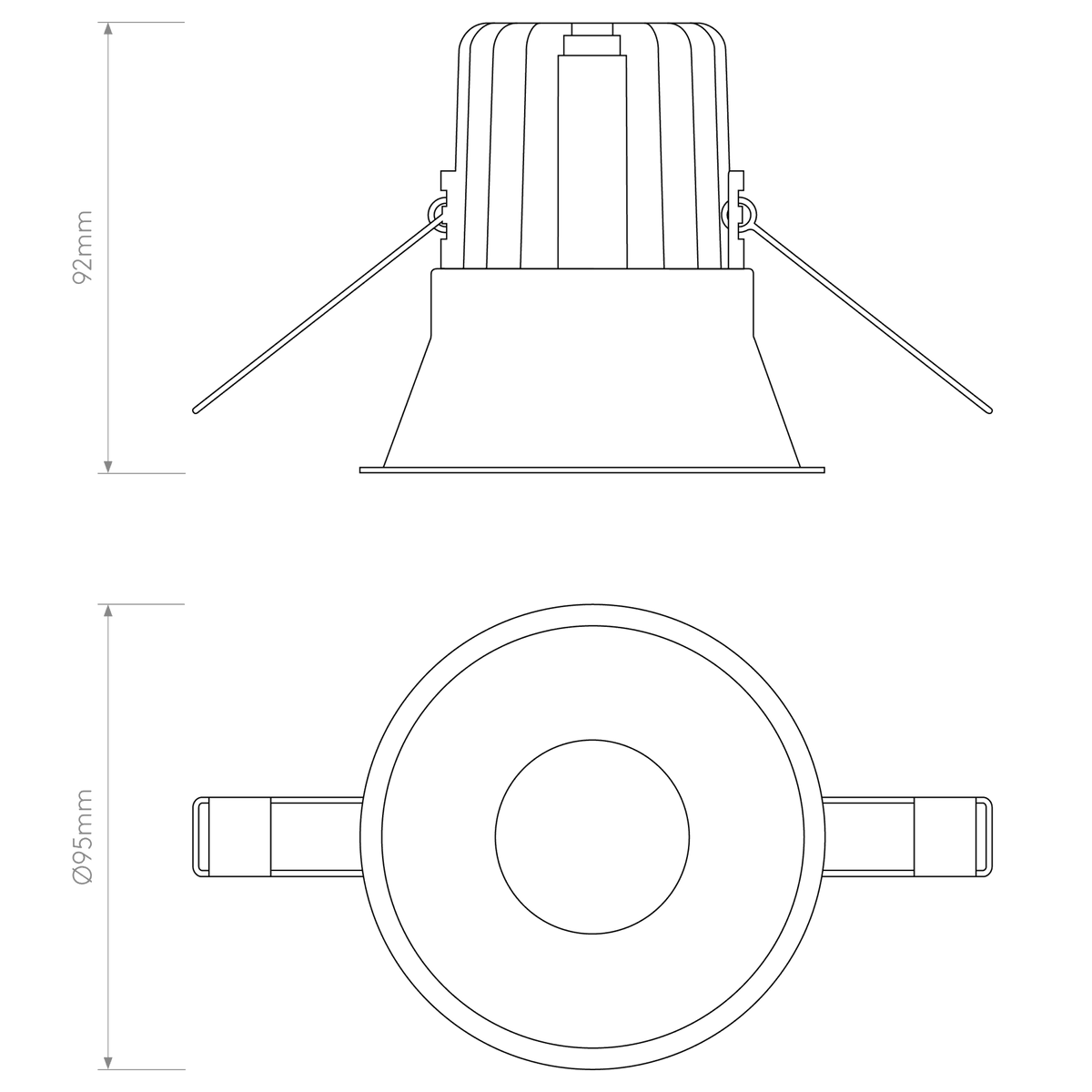 Minima Round IP65 Fire Rated LED Recessed Downlight in White