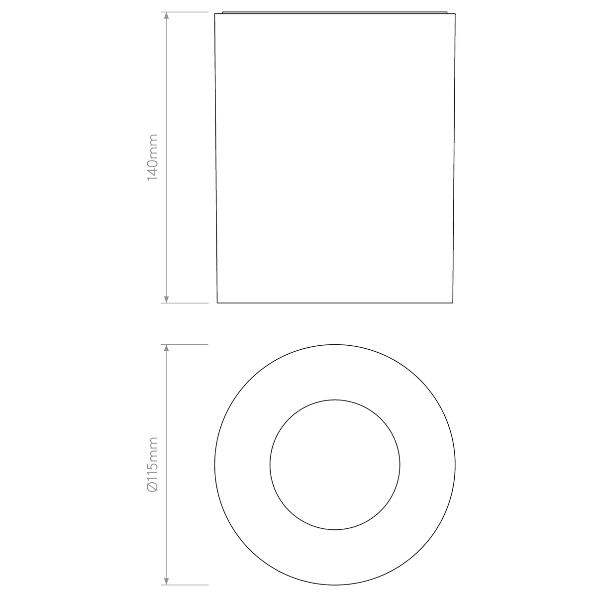Kos Round 140 LED Surface Mounted Downlight IP65 in White