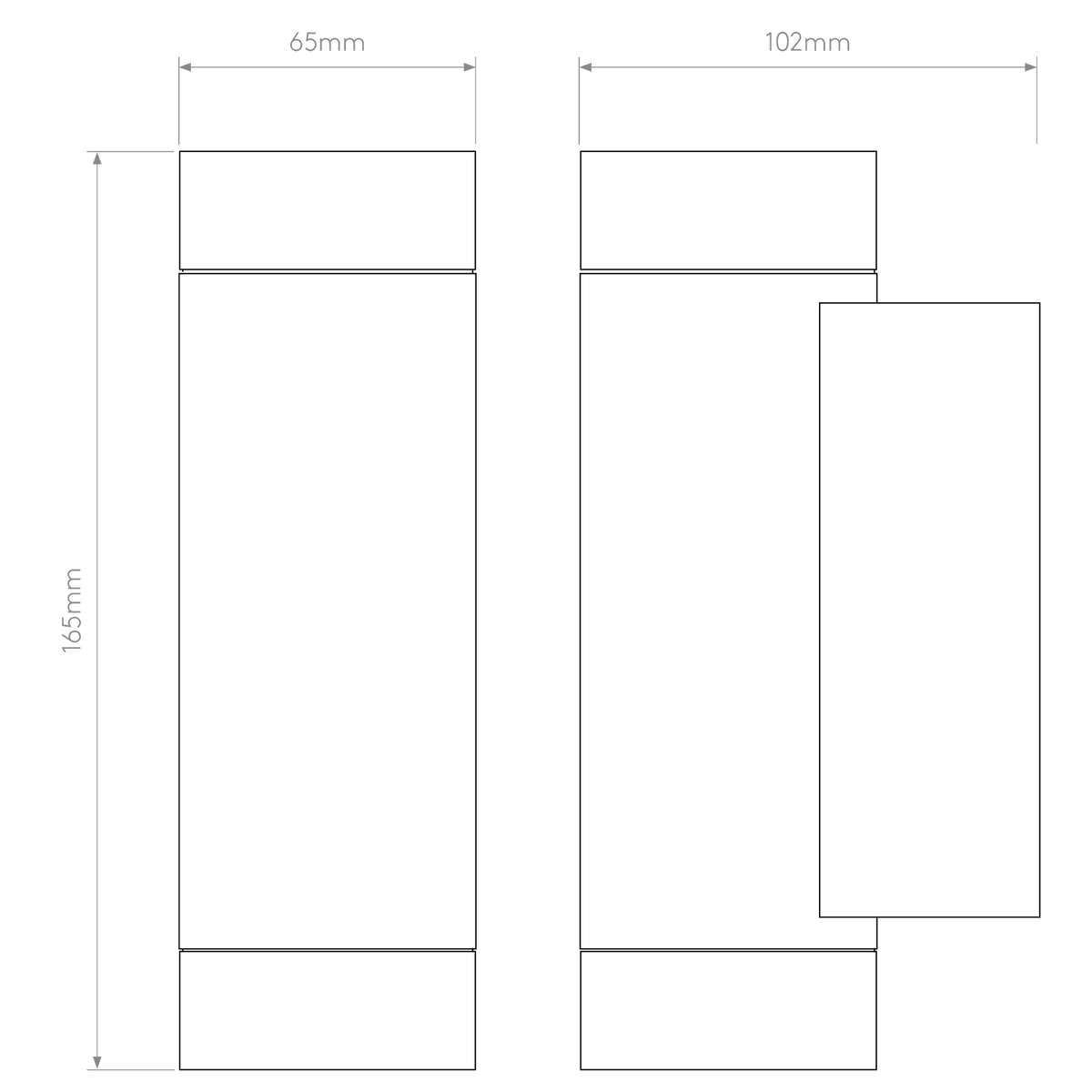 Dartmouth Twin GU10 IP54 Exterior Wall Light in Grey