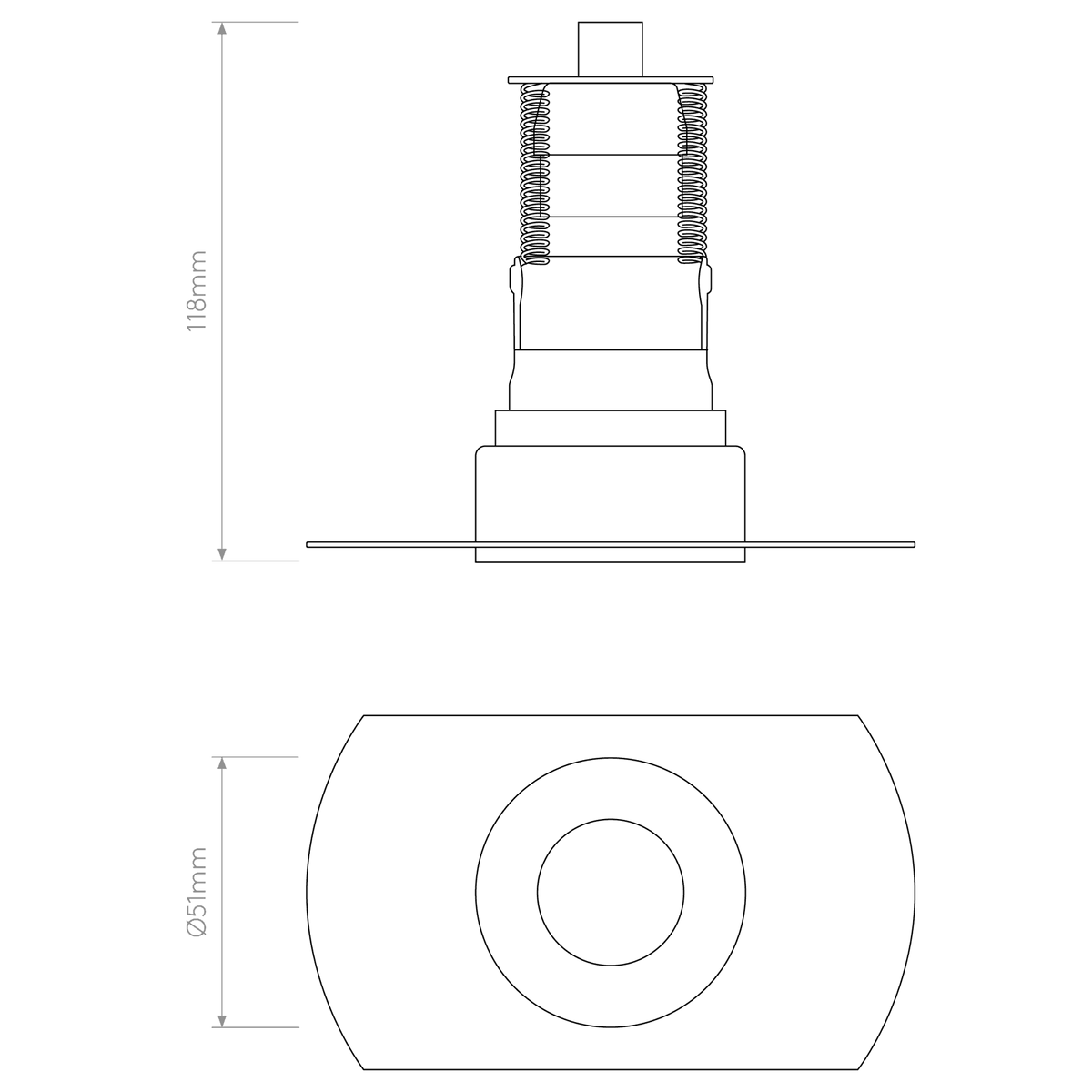 Trimless Mini Round Downlight in Matt White