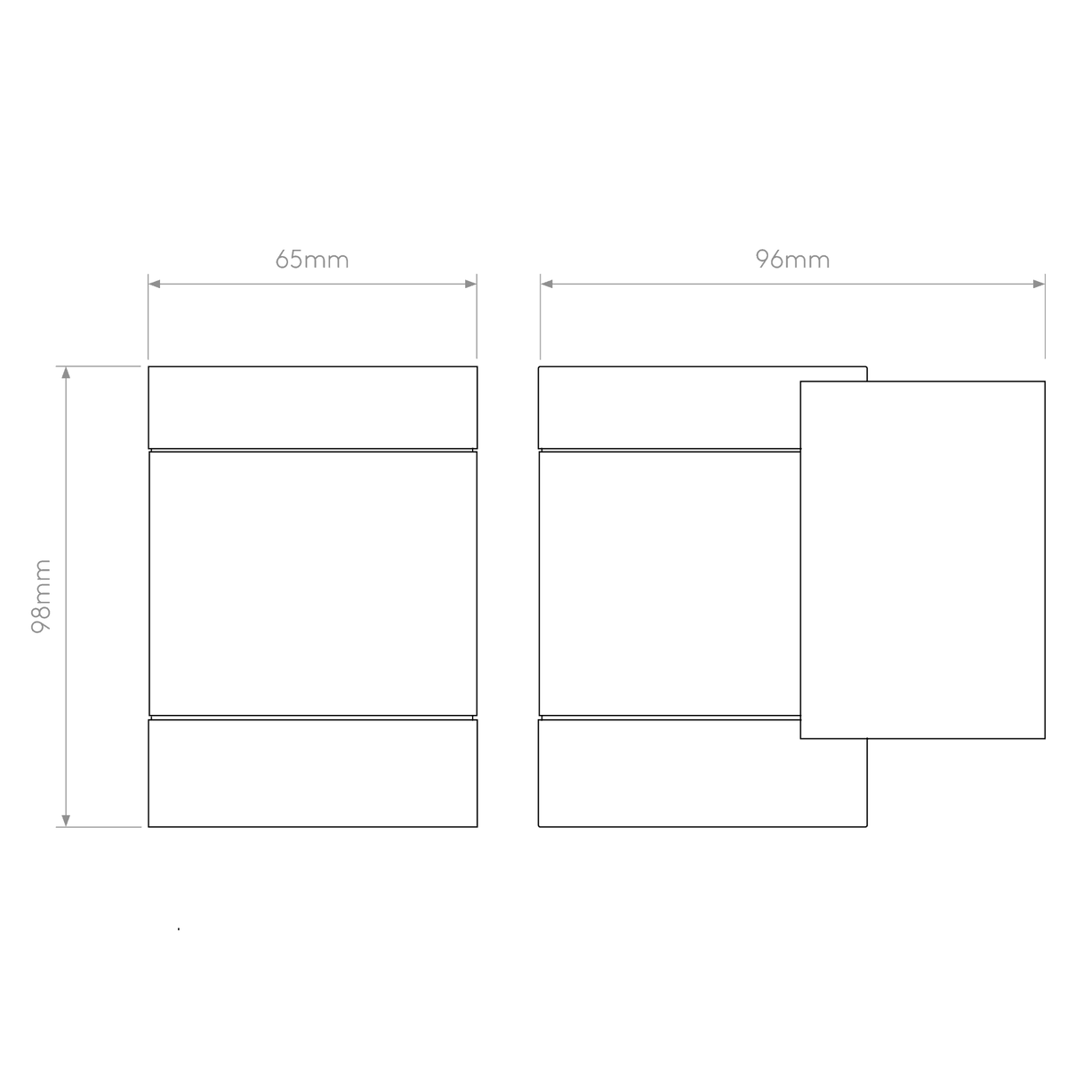 Dartmouth Single GU10 IP54 Exterior Wall Light in Black
