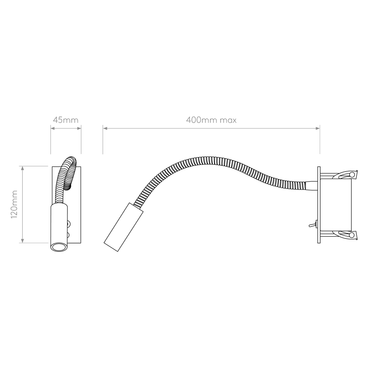 Leo Switched LED Reading Wall Light in Bronze