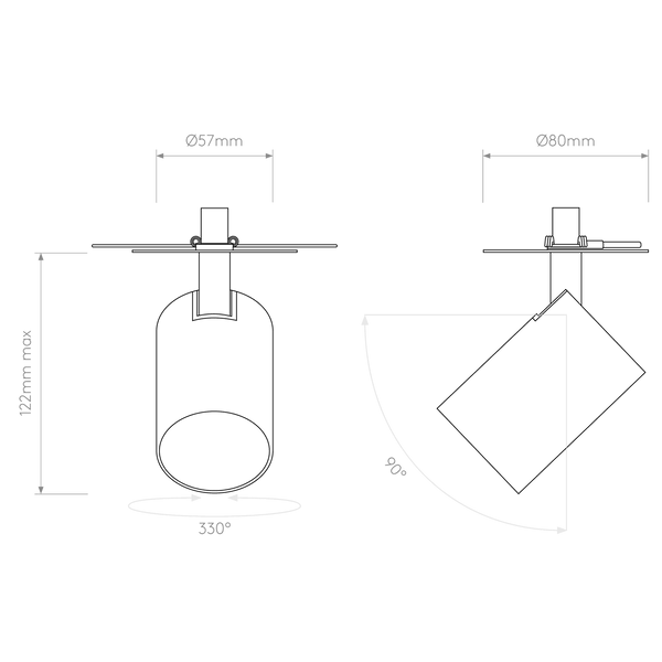 Ascoli Recessed Spotlight in Matt Black