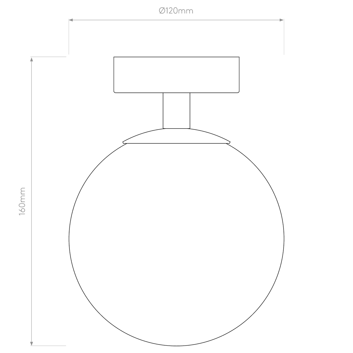 Denver IP44 Bathroom Ceiling Light in Matt Black