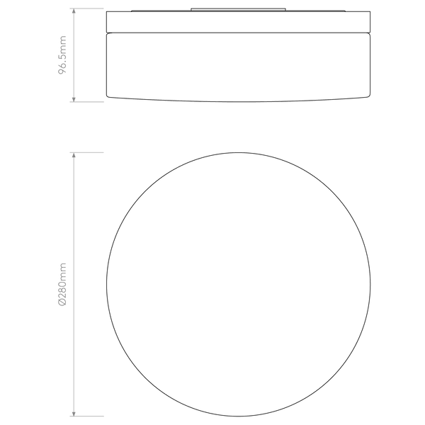 Sabina 280 IP44 Bathroom Ceiling Light