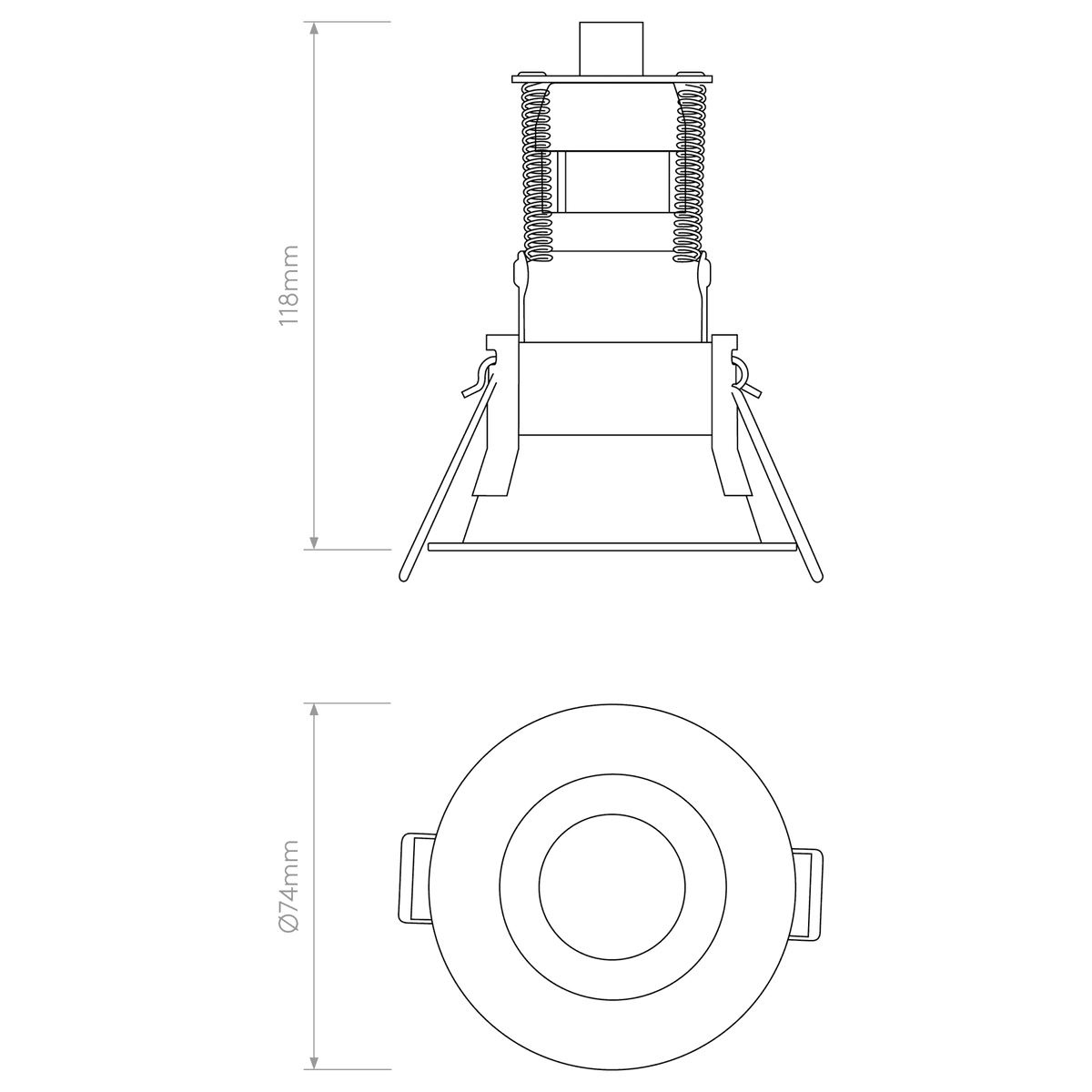 Minima Mini Round Downlight in Matt White
