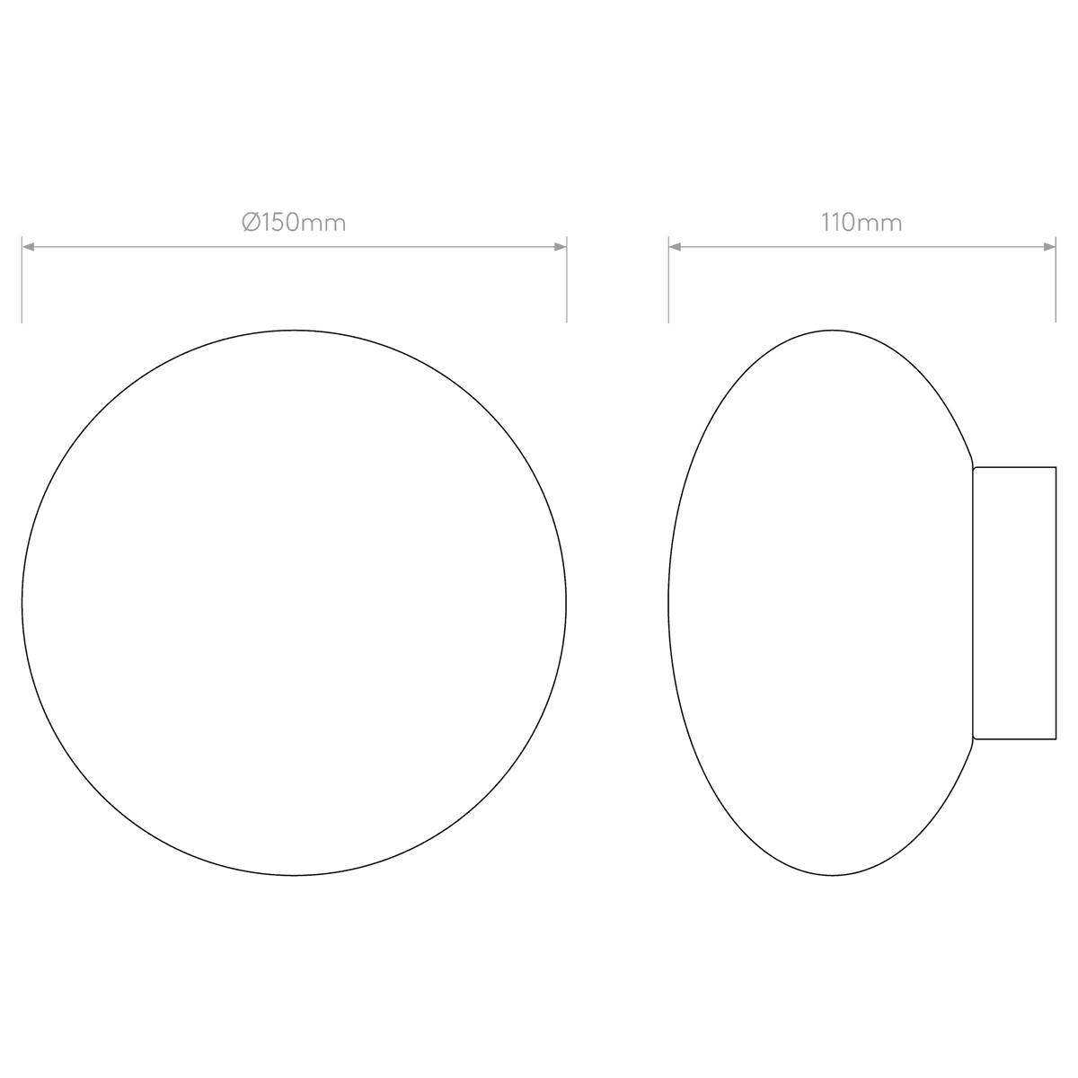 Zeppo IP44 Opal Glass Bathroom Wall Light in Polished Chrome