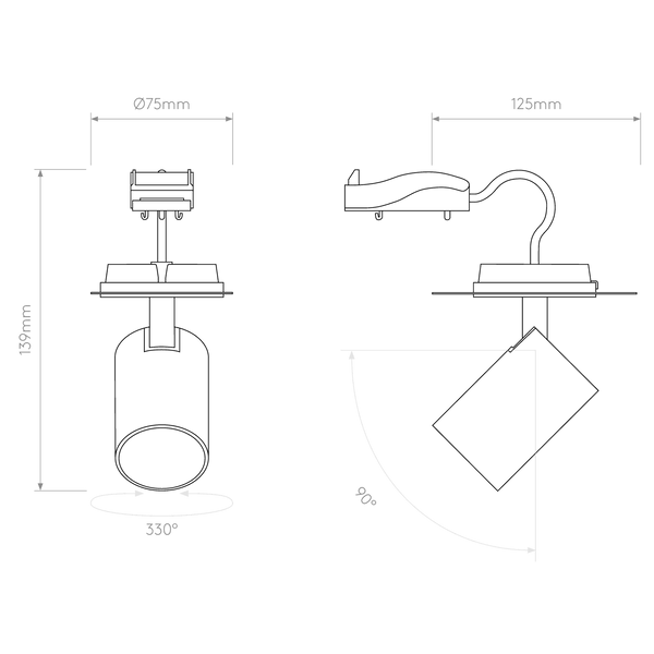 Ascoli Flush Fire-Rated GU10 Spotlight in Textured White