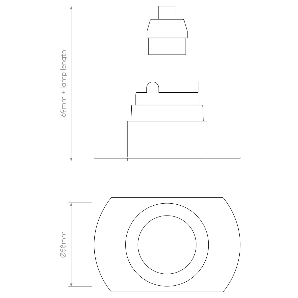 Pinhole Slimline Round Flush Fixed Downlight Fire-Rated IP65 in Matt White