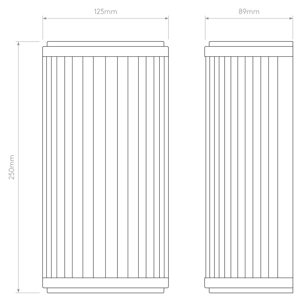 Versailles 250 IP44 Phase Dimmable Wall Light in Bronze