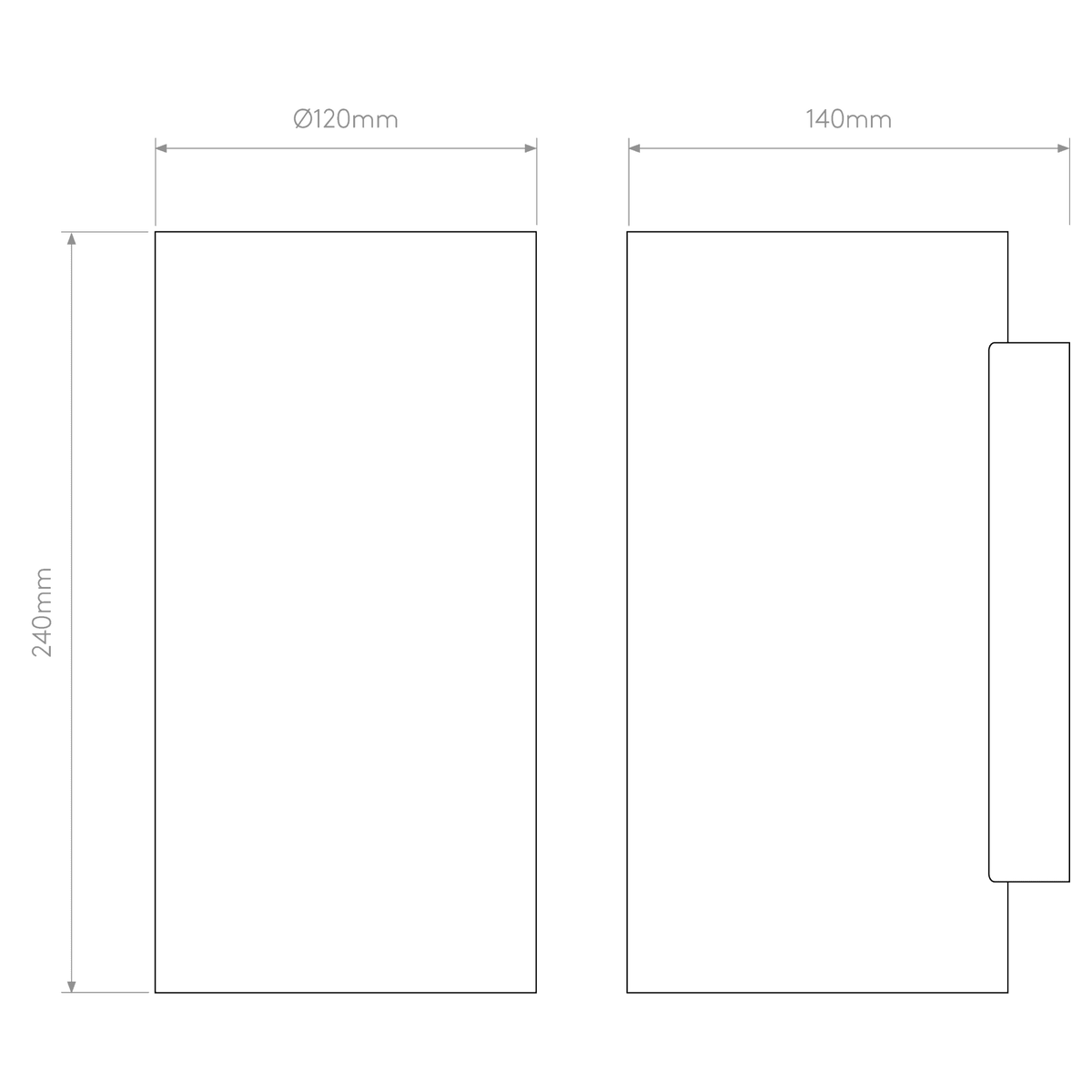 Bologna 240 White Plaster Wall Light