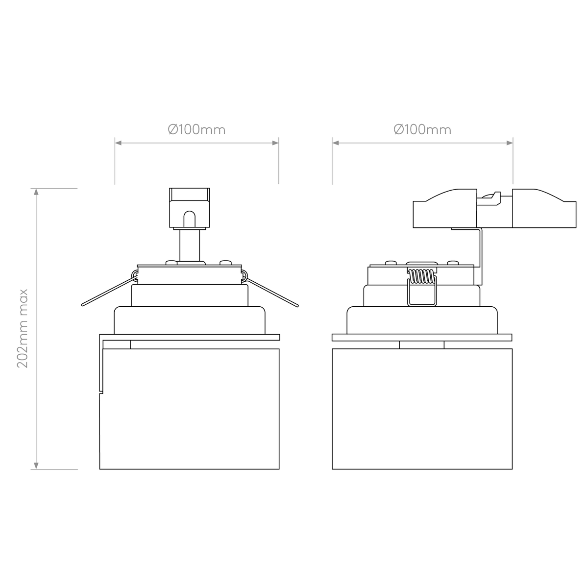 Lynx LED Recessed Ceiling Adjustable Spotlight in White