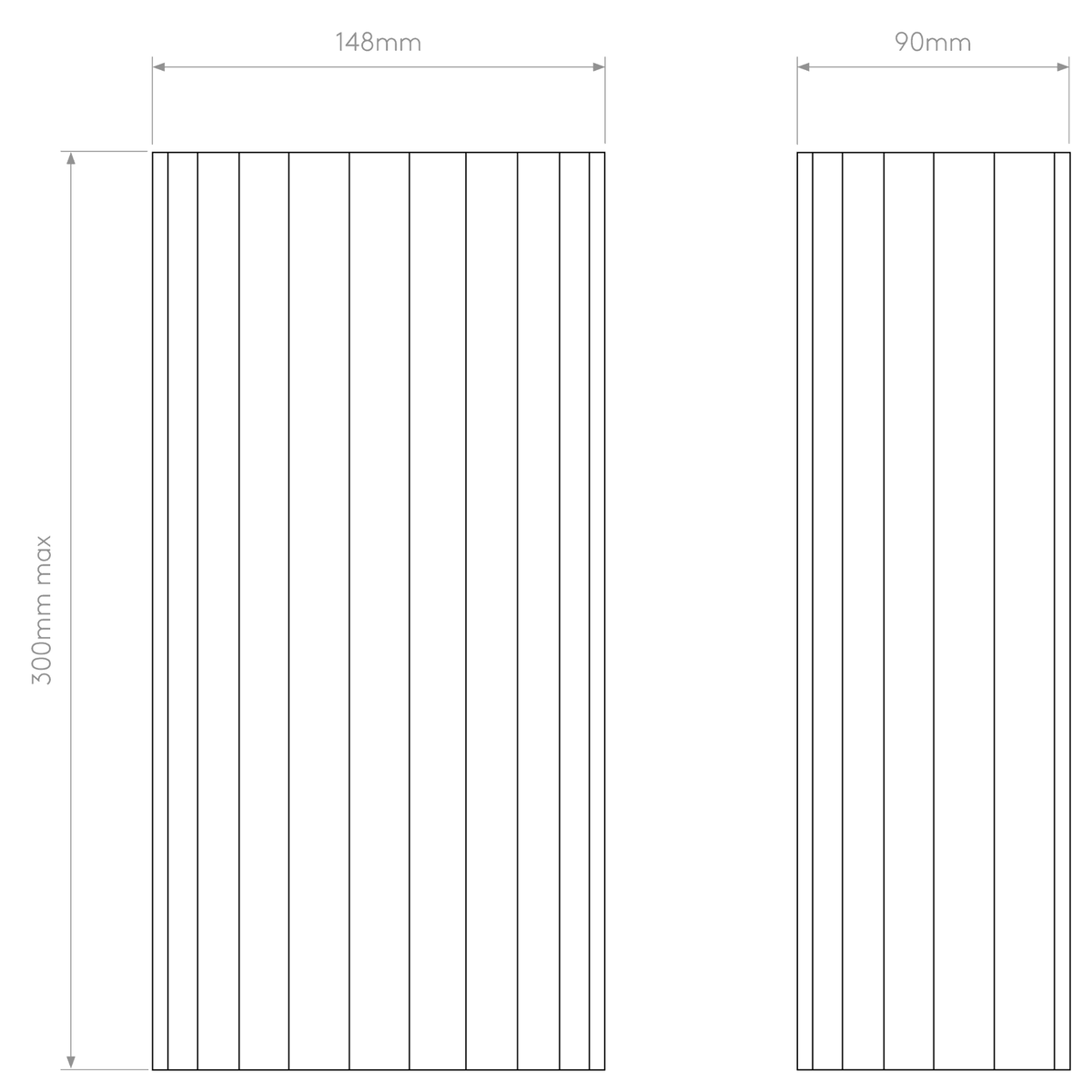 Kymi 300 Wall Light Finished in White Plaster