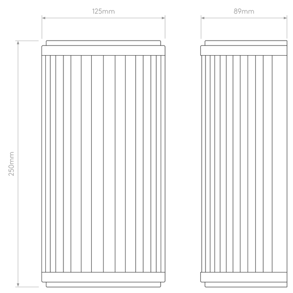 Versailles 250 IP44 Phase Dimmable Wall Light in Matt Gold