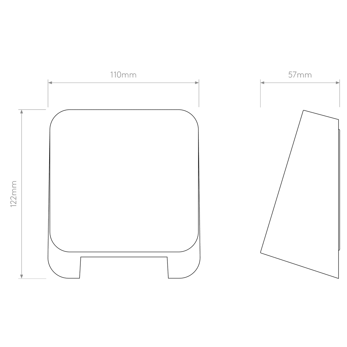 Incline Single Wall Light in Solid Brass