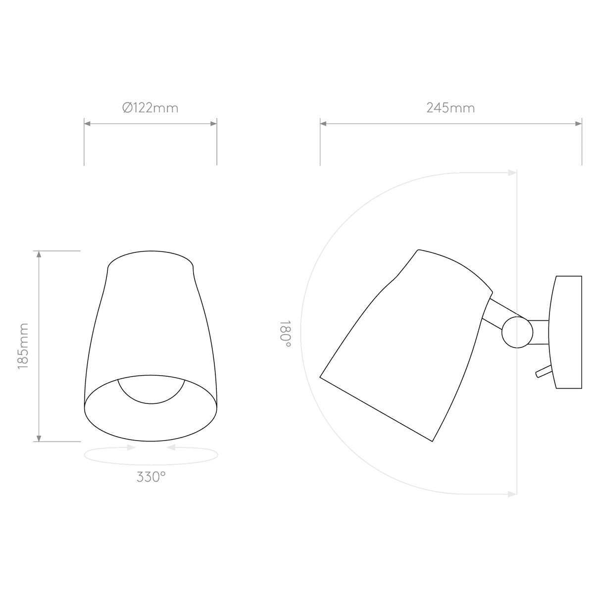 Atelier Adjustable Wall Light in Black