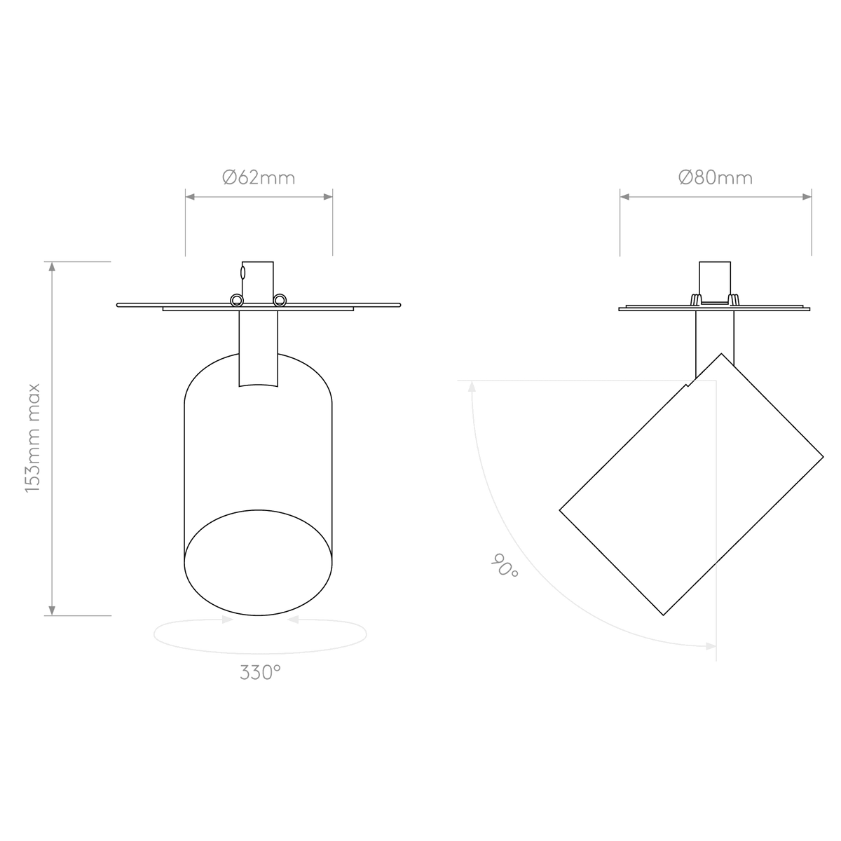 Aqua Recessed GU10 IP44 Adjustable Bathroom Spotlight in White