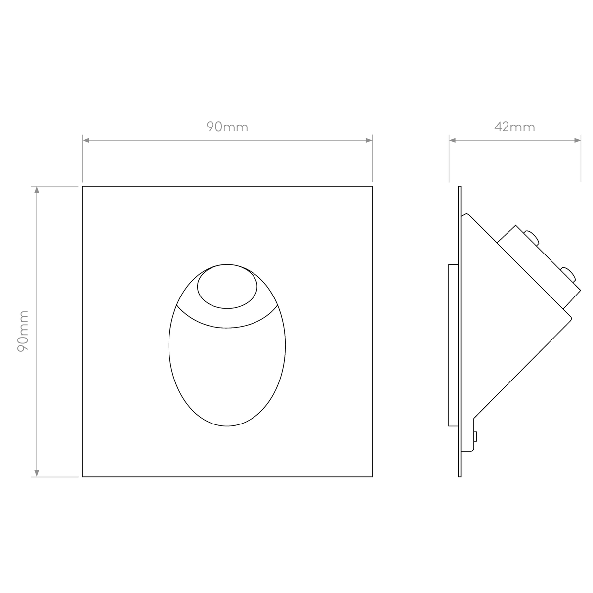 Leros Trimless Plastered-In LED Wall Light