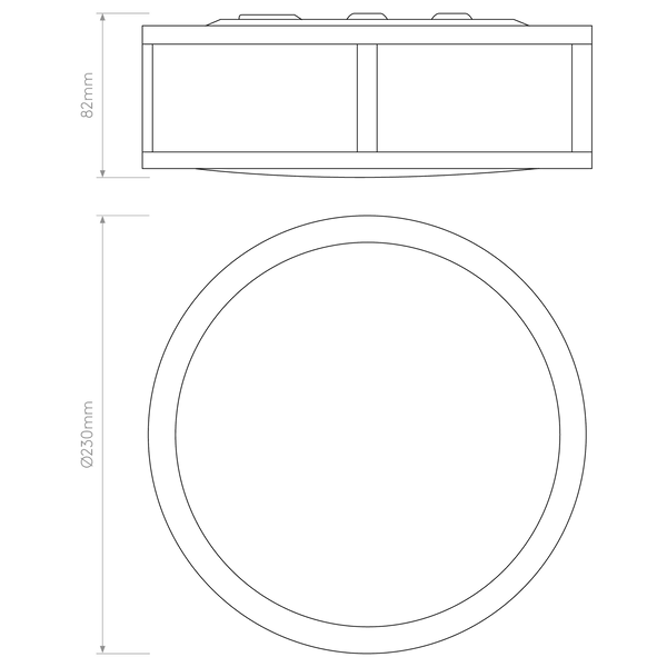 Mashiko Round 230 IP44 Ceiling Light in Chrome