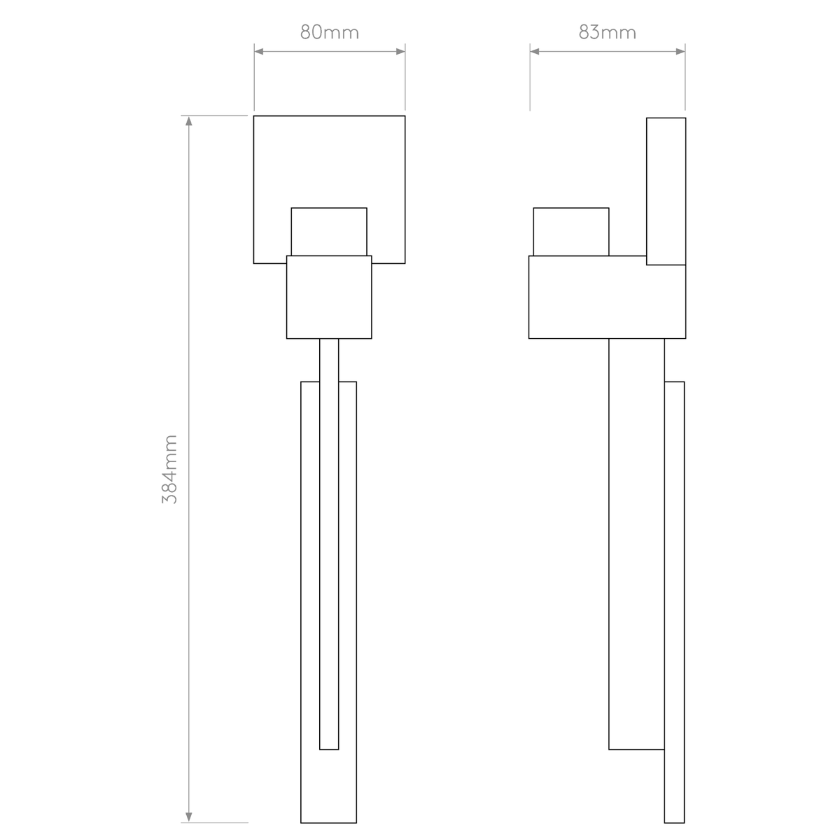 Tate Wall Light in Bronze