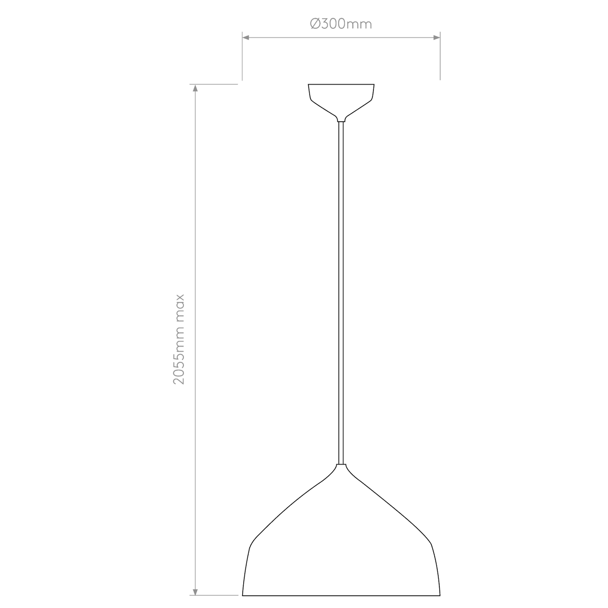 Ginestra 300 Pendant Light in Black