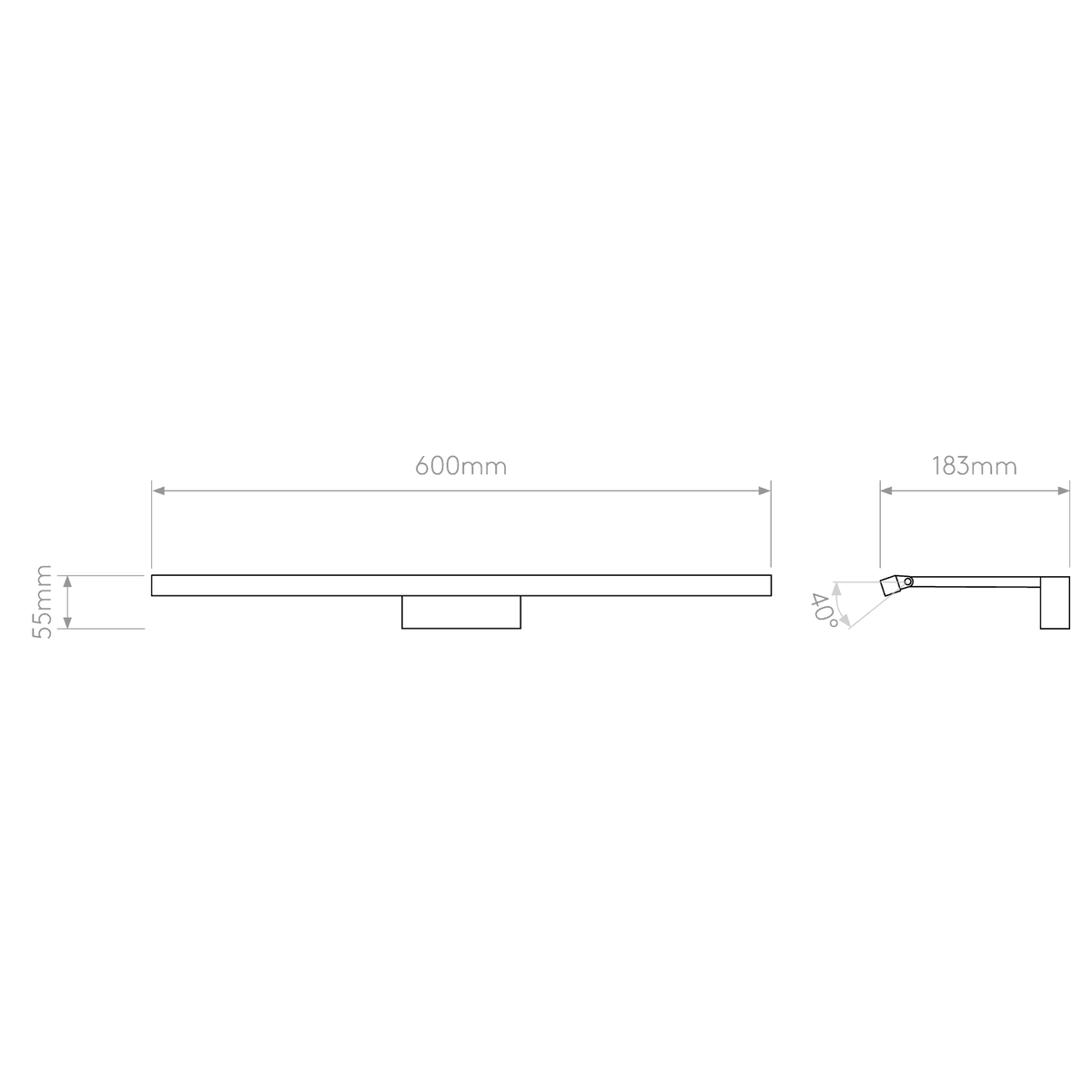 Mondrian 600 LED Bronze Picture Wall Light