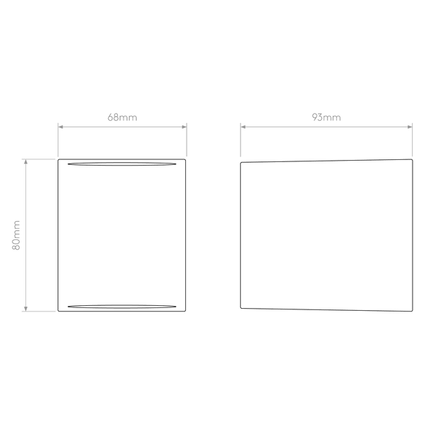 Ex Display Chios 80 IP44 Exterior Wall Light in Textured Grey