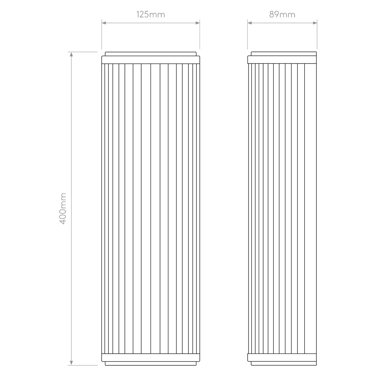Versailles 400 IP44 Phase Dimmable Wall Light in Chrome