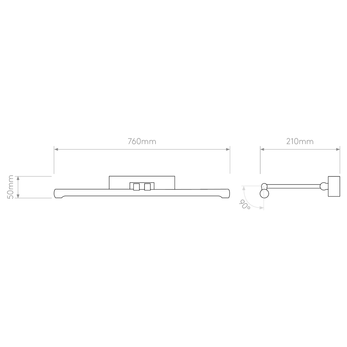 Goya 760 LED Chrome Picture Wall Light