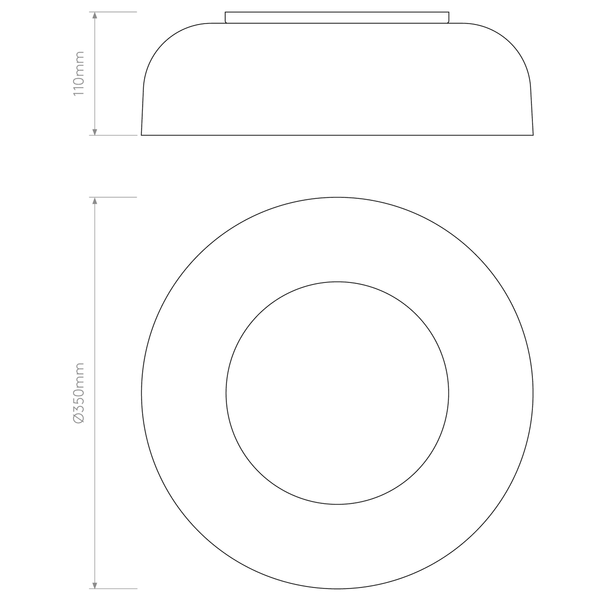 Syros 350 Opal Glass IP44 Bathroom Ceiling Light