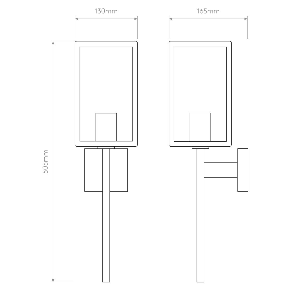 Coach 130 Exterior Wall Light in Black