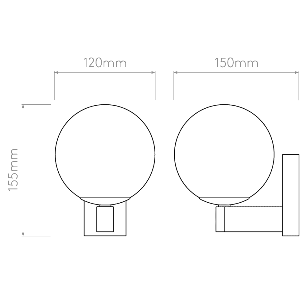 Sagara IP44 Bathroom Wall Light in Matt Black