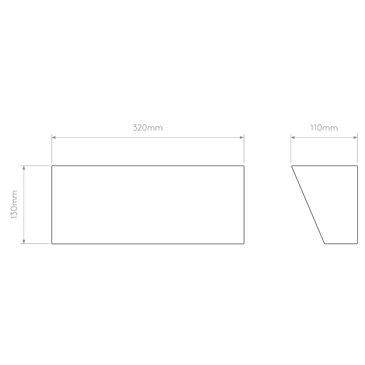 Parallel Wall Light in Ceramic White