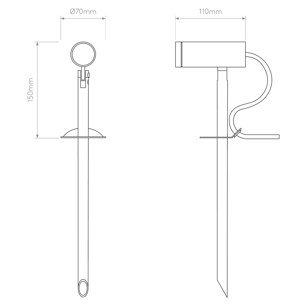 Myos IP65 Outdoor Spotlight in Textured Black Finsh