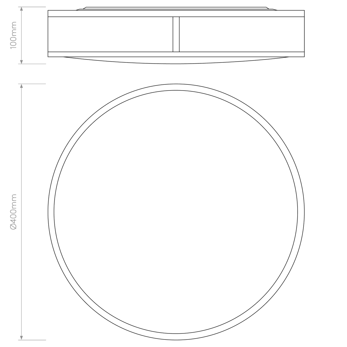 Mashiko Round 400 IP44 Ceiling Light in Bronze