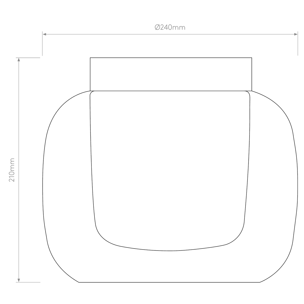 Aquina 240mm IP44 Ceiling Light in Matt Black