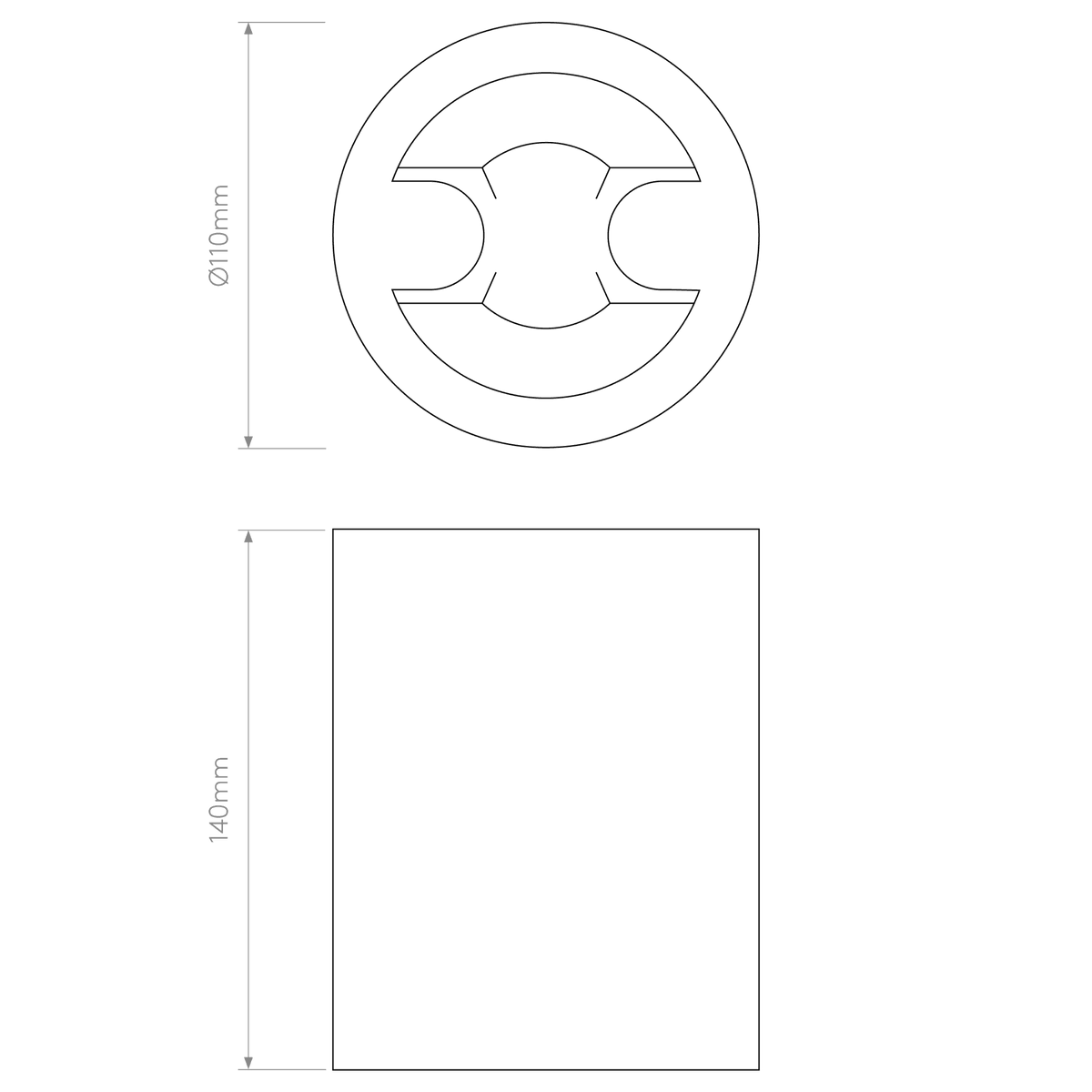 Osca 140 Round Surface Mounted Ceiling Downlight
