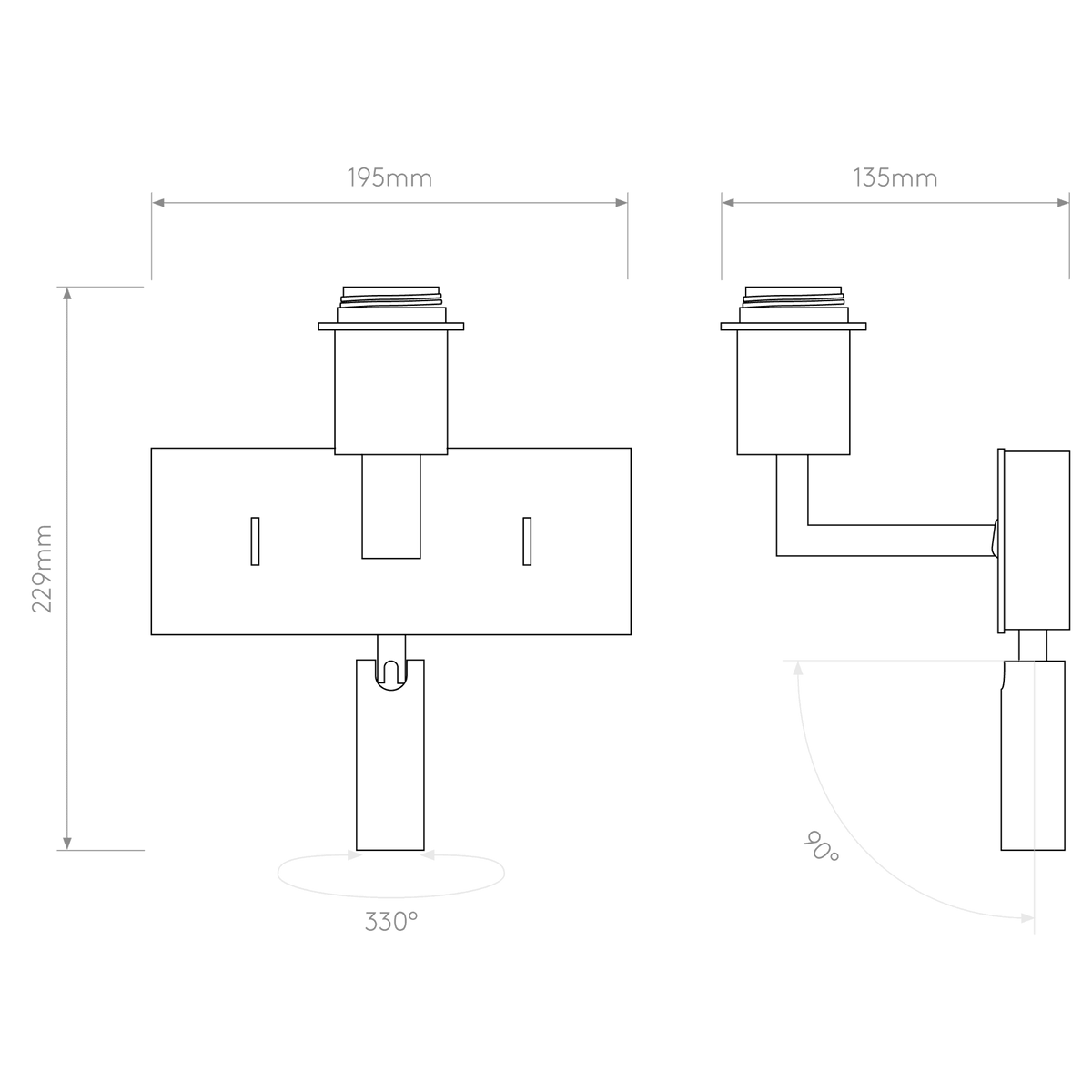 Park Lane Reader Wall Light in Bronze