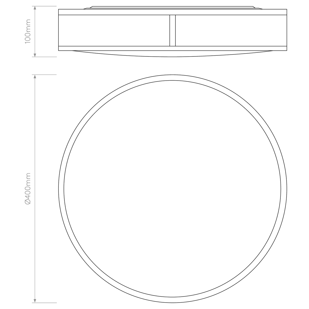 Mashiko Round 400 IP44 Ceiling Light in Chrome
