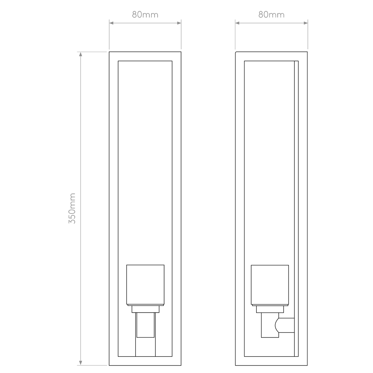 Harvard Exterior IP44 Wall Light in Matt Black