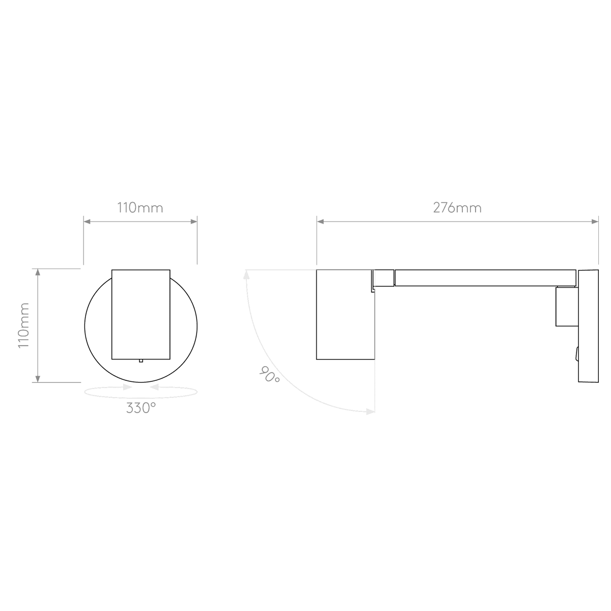 Ascoli Swing Arm Switched Spotlight Wall Light in Matt Nickel