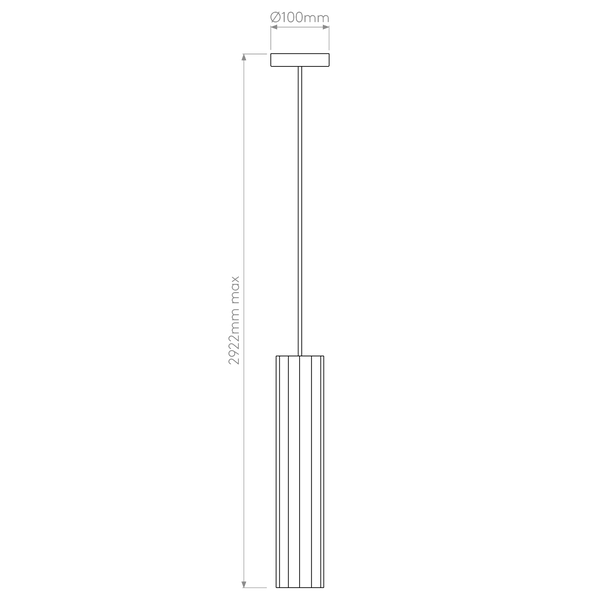 Hashira Pendant Light in Matt Nickel